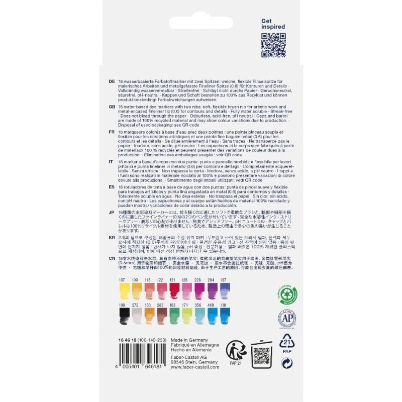 Faber-Castell Goldfaber Aqua Dual Marker 18er Etui